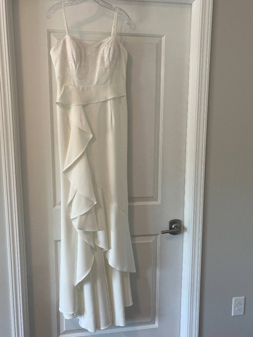 Asymmetrical floor length gown